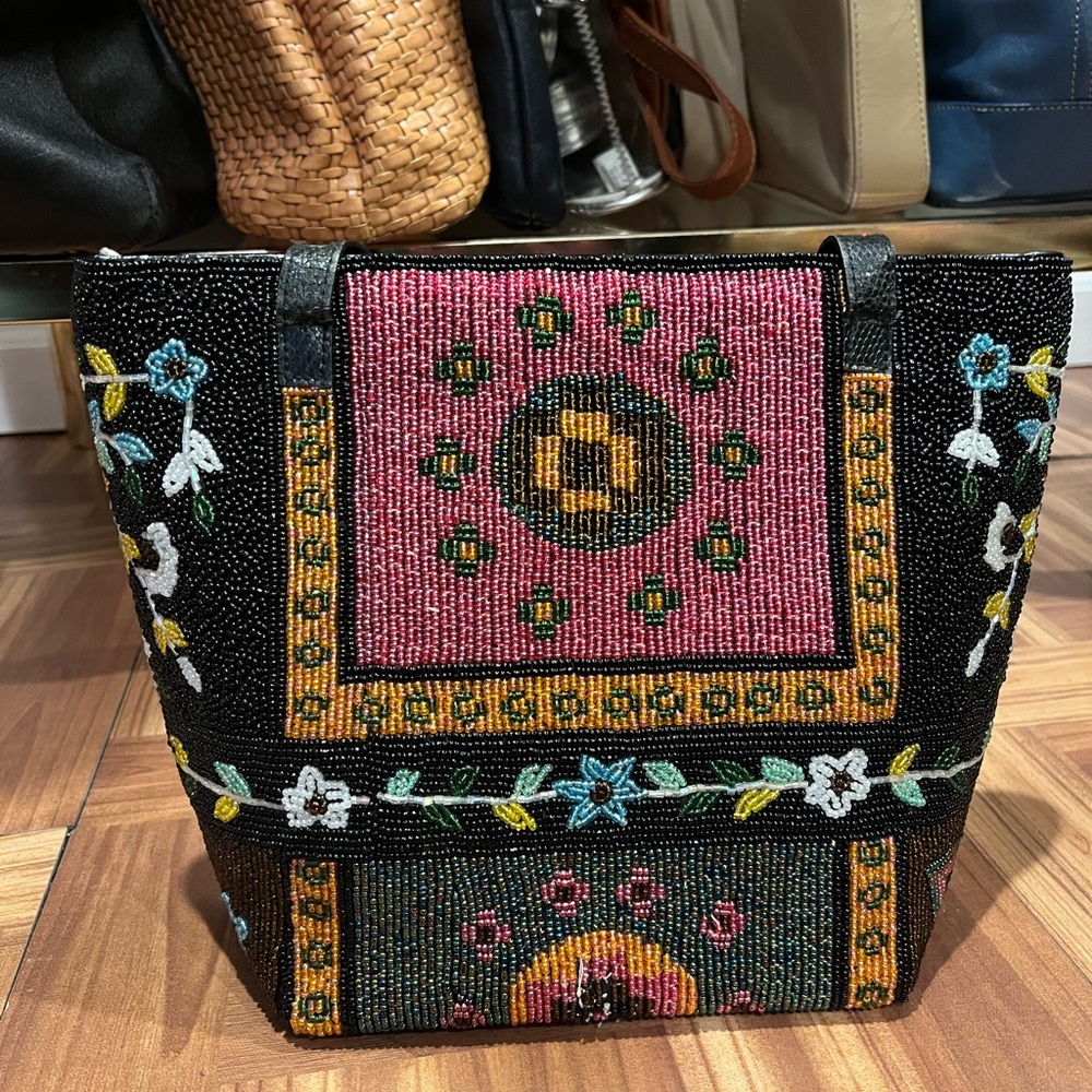 Vintage Glass Beaded Ermo Shoulder Bag